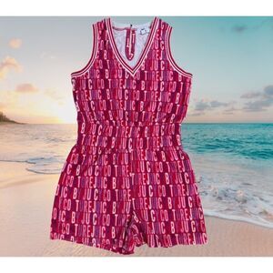 Juicy by Juicy Couture Y2K SZ Small Terry Cloth Romper All Over Logo Barbie EUC